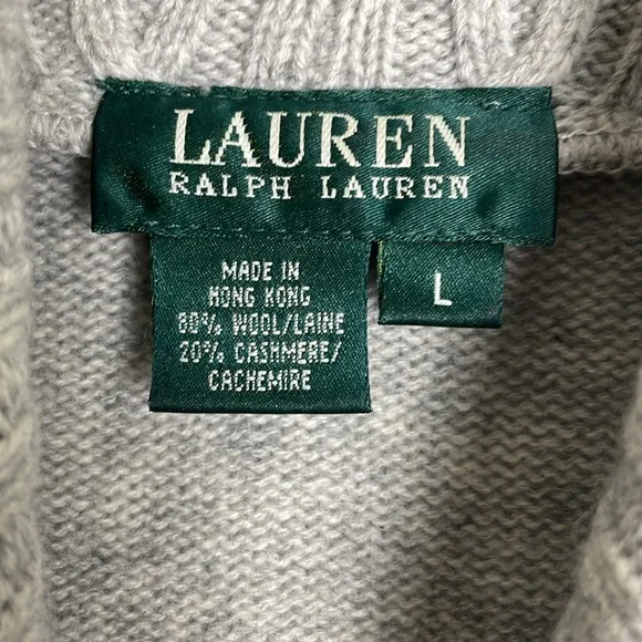 Lauren Ralph Lauren Gray Sweater - Large - NWOT - Picture 3 of 3